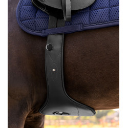 Sangle en cuir Waldhausen bavette ventrale Noir