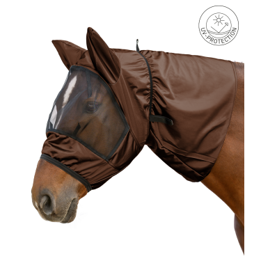 Masque anti-mouches Waldhausen anti-eczéma Mocca Marron Masque anti-mouches Waldhausen anti-eczéma Mocca Marron