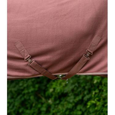 Couverture Economic polaire Waldhausen avec sangles croisées Mocca Marron