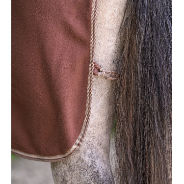 Couverture Economic polaire Waldhausen avec sangles croisées Mocca Marron