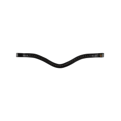 Bridon verni Waldhausen S-Line Blackshine muserolle combinée pull back Noir