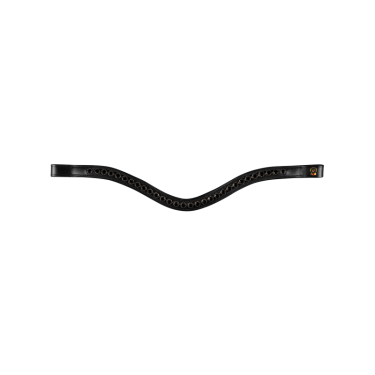 Bridon verni Waldhausen S-Line Blackshine muserolle combinée pull back Noir