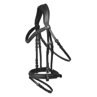 Bridon Waldhausen X-Line Stockholm muserolle combinée pull back Noir