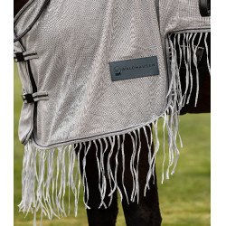 Couvre-reins anti-mouches Waldhausen Protect franges Gris argent / gris Couvre-reins anti-mouches Waldhausen Protect franges Gris argent / gris