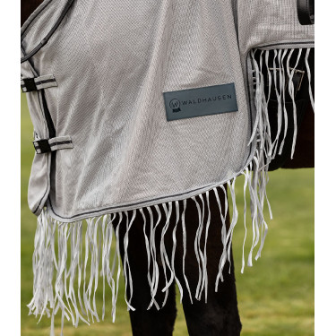 Couvre-reins anti-mouches Waldhausen Protect franges Gris argent / gris Couvre-reins anti-mouches Waldhausen Protect franges Gris argent / gris