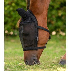 Licol d'équitation avec masque anti-mouches cheval