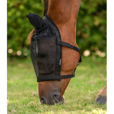 Licol d'équitation avec masque anti-mouches cheval