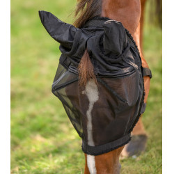 Licol d'équitation avec masque anti-mouches cheval