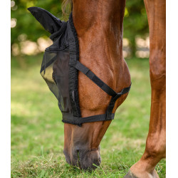 Licol d'équitation avec masque anti-mouches cheval
