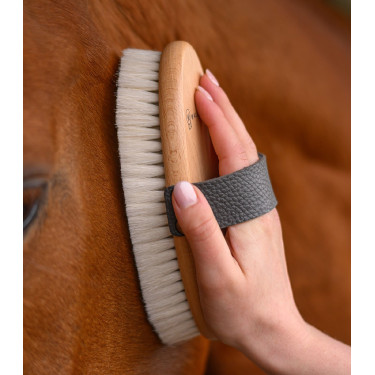 Brosse douce équitation poils de chèvre
