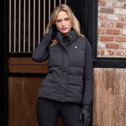 Veste sans manches Imperial Riding Belle Herringbone femme Gris