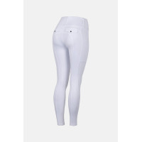 Pantalon d'équitation Anya femme avec grip aux genoux Horze Blanc Pantalon d'équitation Anya femme avec grip aux genoux Horze Blanc