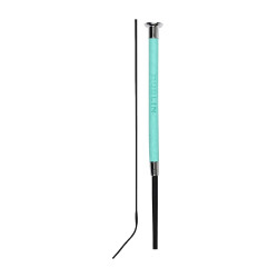 Cravache de dressage en cuir à surpiqûres décoratives Dublin Turquoise Bleu