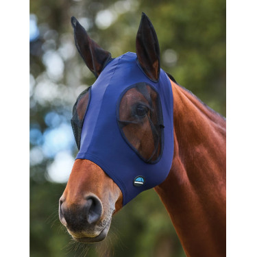 Masque anti-mouches ComFiTec Stretch avec oreilles Weatherbeeta Marine / noir Bleu Masque anti-mouches ComFiTec Stretch avec oreilles Weatherbeeta Marine / noir Bleu