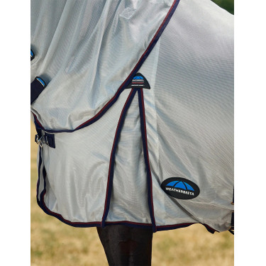 Couverture anti-mouches ComFiTec Airflow Detach-A-Neck Weatherbeeta Gris / marine / bordeaux
