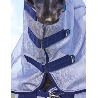 Couverture anti-mouches combo ComFiTec Hexi Shield Weatherbeeta Argent / marine / blanc Couverture anti-mouches combo ComFiTec Hexi Shield Weatherbeeta Argent / marine / blanc