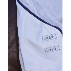 Couverture anti-mouches combo ComFiTec Hexi Shield Weatherbeeta Argent / marine / blanc Couverture anti-mouches combo ComFiTec Hexi Shield Weatherbeeta Argent / marine / blanc