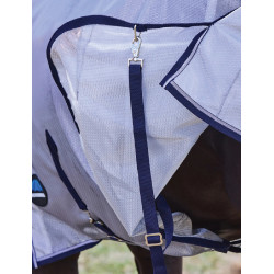 Couverture anti-mouches combo ComFiTec Hexi Shield Weatherbeeta Argent / marine / blanc Couverture anti-mouches combo ComFiTec Hexi Shield Weatherbeeta Argent / marine / blanc