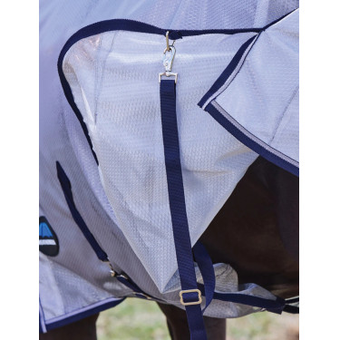 Couverture anti-mouches combo ComFiTec Hexi Shield Weatherbeeta Argent / marine / blanc Couverture anti-mouches combo ComFiTec Hexi Shield Weatherbeeta Argent / marine / blanc