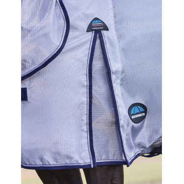 Couverture anti-mouches combo ComFiTec Hexi Shield Weatherbeeta Argent / marine / blanc Couverture anti-mouches combo ComFiTec Hexi Shield Weatherbeeta Argent / marine / blanc