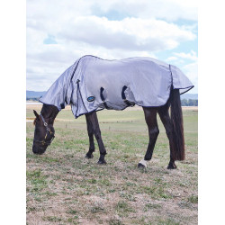 Couverture anti-mouches combo ComFiTec Hexi Shield Weatherbeeta Argent / marine / blanc Couverture anti-mouches combo ComFiTec Hexi Shield Weatherbeeta Argent / marine / blanc