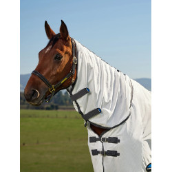 Couverture anti-mouches combo ComFiTec Tyro Weatherbeeta Blanc / charbon de bois Couverture anti-mouches combo ComFiTec Tyro Weatherbeeta Blanc / charbon de bois