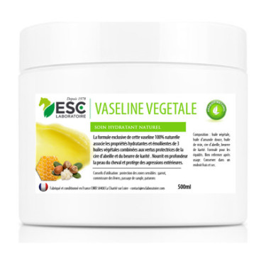 Soin végétal ESC Laboratoire - Nourrit et protège la peau du cheval - A base de cire d’abeille et beurre de karité Soin végétal ESC Laboratoire - Nourrit et protège la peau du cheval - A base de cire d’abeille et beurre de karité