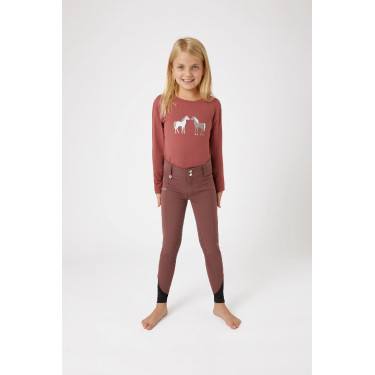 Pantalon d'équitation fond intégral en silicone Horze Leighton Ado poche téléphone Bordeaux Pantalon d'équitation fond intégral en silicone Horze Leighton Ado poche téléphone Bordeaux