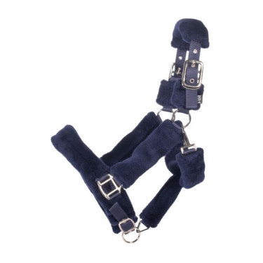 Licol d’équitation confort HKM avec fourrure teddy