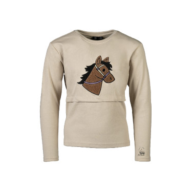 Polo à manches longues Mia HKM Beige