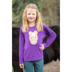 Polo à manches longues Amina HKM Lilas foncé Violet