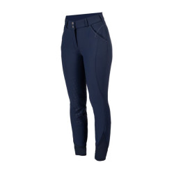 Pantalon softshell Chrysti fond 1/1 en silicone HKM femme Bleu foncé
