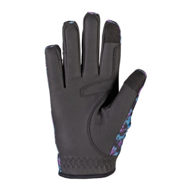 Gants enfants Amina HKM Noir / bleu pétrol