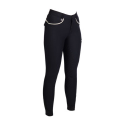 Pantalon d’équitation femme HKM Limone, basanes silicone Pantalon d’équitation femme HKM Limone, basanes silicone