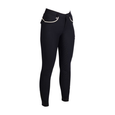 Pantalon d’équitation femme HKM Limone, basanes silicone Pantalon d’équitation femme HKM Limone, basanes silicone