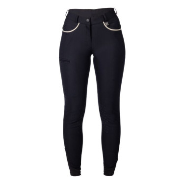 Pantalon d’équitation femme HKM Limone, basanes silicone Pantalon d’équitation femme HKM Limone, basanes silicone