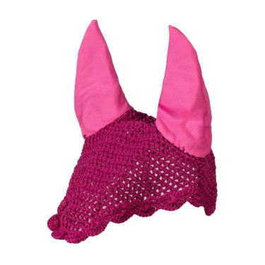 Bonnet anti-mouches Manchester HKM Magenta Rose Bonnet anti-mouches Manchester HKM Magenta Rose