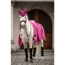 Bonnet anti-mouches Manchester HKM Magenta Rose Bonnet anti-mouches Manchester HKM Magenta Rose