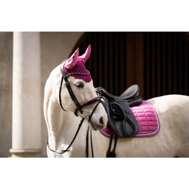 Bonnet anti-mouches Manchester HKM Magenta Rose Bonnet anti-mouches Manchester HKM Magenta Rose
