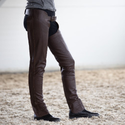 Chaps en cuir Blake Horze Marron foncé Chaps en cuir Blake Horze Marron foncé