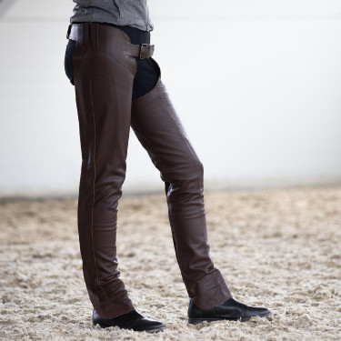 Chaps en cuir Blake Horze Marron foncé Chaps en cuir Blake Horze Marron foncé
