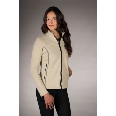 Sweat zippé Lauria Garrelli Limone femme Gris / beige
