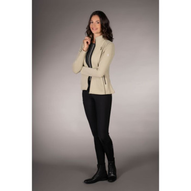 Sweat zippé Lauria Garrelli Limone femme Gris / beige