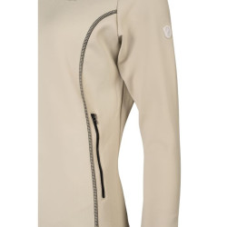 Sweat zippé Lauria Garrelli Limone femme Gris / beige
