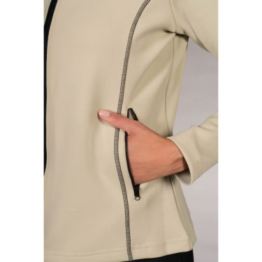 Sweat zippé Lauria Garrelli Limone femme Gris / beige
