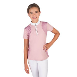 Polo de concours HKM Glam enfant Vieux rose Polo de concours HKM Glam enfant Vieux rose