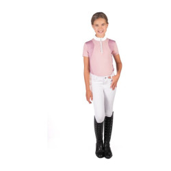 Polo de concours HKM Glam enfant Vieux rose Polo de concours HKM Glam enfant Vieux rose