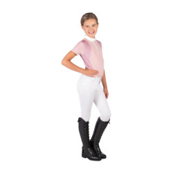 Polo de concours HKM Glam enfant Vieux rose Polo de concours HKM Glam enfant Vieux rose