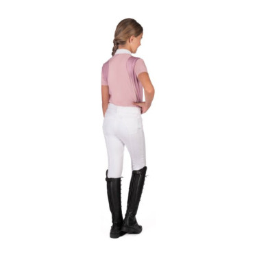 Polo de concours HKM Glam enfant Vieux rose Polo de concours HKM Glam enfant Vieux rose