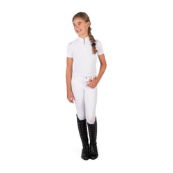 Polo de concours HKM Amy femme Blanc